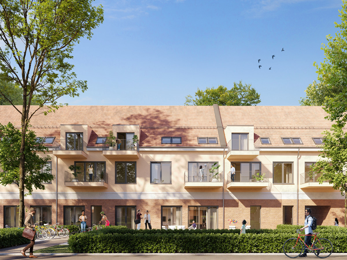 Rückansicht mit Gartenanlage
